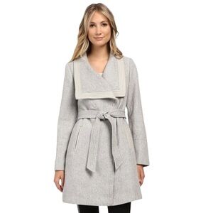 Jessica Simpson Wrap Tweed Gray Jacket